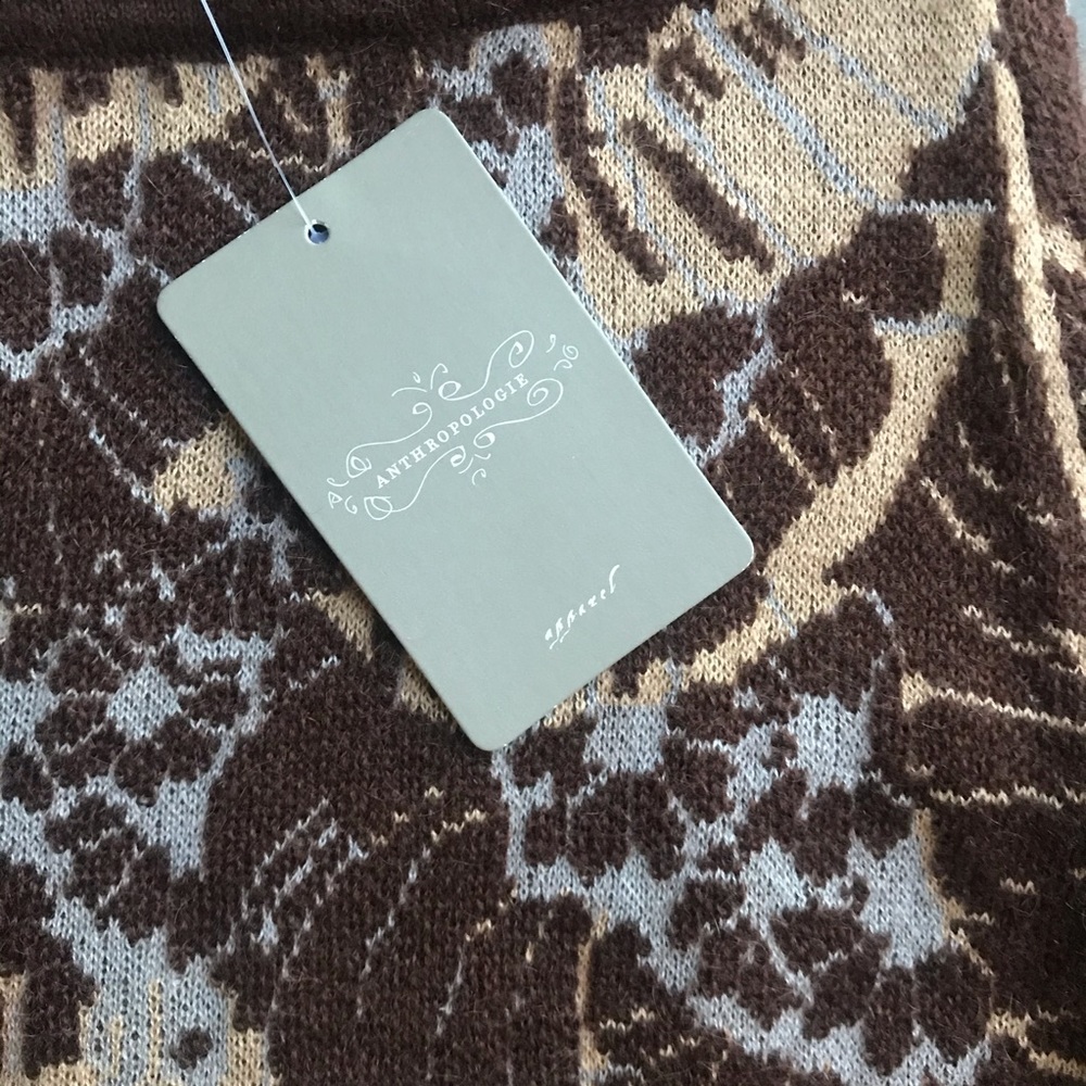 ✨Anthropologie Sparrow Brown Motif Knit Skirt✨ - Picture 7 of 7